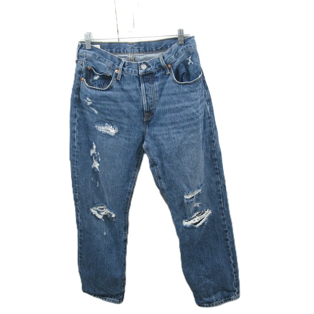 Levi's Premium Capital "E" Distressed 501 Denim Jeans Size 28x30